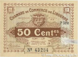 50 Centimes FRANCE régionalisme et divers Libourne 1915 JP.072.15 SUP