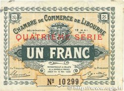 1 Franc FRANCE regionalism and miscellaneous Libourne 1917 JP.072.19 VF+