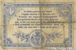 2 Francs FRANCE regionalism and various Limoges 1914 JP.073.05 VG