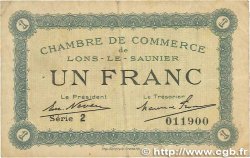 1 Franc FRANCE regionalism and miscellaneous Lons-Le-Saunier 1918 JP.074.18 VF