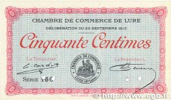 50 Centimes FRANCE regionalism and miscellaneous Lure 1915 JP.076.05 UNC-