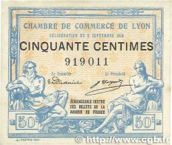50 Centimes FRANCE regionalism and various Lyon 1915 JP.077.03 VF