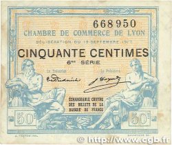 50 Centimes FRANCE regionalismo e varie Lyon 1917 JP.077.14 MB