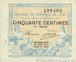 50 Centimes FRANCE Regionalismus und verschiedenen Lyon 1917 JP.077.14 SS