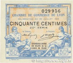 50 Centimes FRANCE régionalisme et divers Lyon 1920 JP.077.22 SUP+
