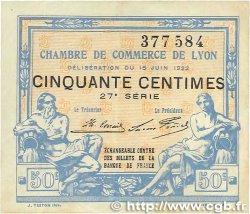 50 Centimes FRANCE regionalismo y varios Lyon 1922 JP.077.26 MBC