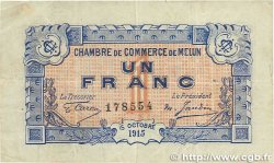 1 Franc FRANCE regionalism and miscellaneous Melun 1915 JP.080.03 F