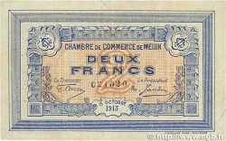 2 Francs FRANCE regionalismo y varios Melun 1915 JP.080.05 BC