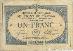 1 Franc FRANCE régionalisme et divers Mont-De-Marsan 1914 JP.082.15 B+