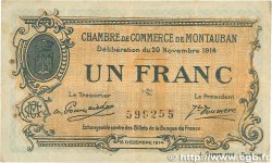 1 Franc FRANCE regionalismo y varios Montauban 1914 JP.083.06 BC