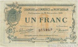 1 Franc FRANCE regionalismo y varios Montauban 1914 JP.083.06 MBC