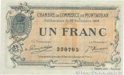 1 Franc FRANCE regionalismo e varie Montauban 1914 JP.083.06