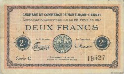 2 Francs FRANCE régionalisme et divers Montluçon, Gannat 1917 JP.084.33