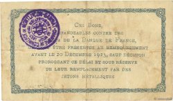 1 Franc FRANCE regionalismo y varios Montluçon, Gannat 1921 JP.084.58 BC