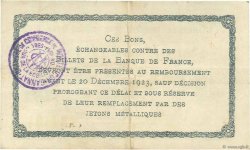 1 Franc FRANCE régionalisme et divers Montluçon, Gannat 1921 JP.084.58 TTB+