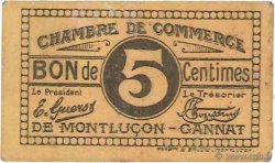5 Centimes FRANCE Regionalismus und verschiedenen Montluçon, Gannat 1918 JP.084.72 SS