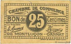 25 Centimes FRANCE Regionalismus und verschiedenen Montluçon, Gannat 1918 JP.084.74