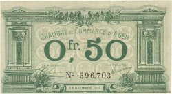50 Centimes FRANCE regionalismo e varie Agen 1914 JP.002.01 BB
