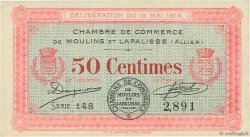 50 Centimes FRANCE regionalism and various Moulins et Lapalisse 1916 JP.086.01 VF+