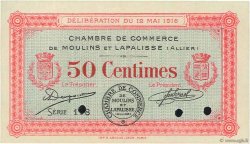 50 Centimes Spécimen FRANCE Regionalismus und verschiedenen Moulins et Lapalisse 1916 JP.086.02 fST