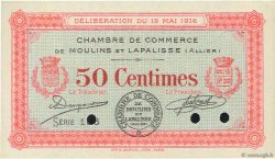 50 Centimes Spécimen FRANCE regionalismo e varie Moulins et Lapalisse 1916 JP.086.02 q.FDC
