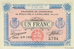 1 Franc FRANCE regionalismo e varie Moulins et Lapalisse 1916 JP.086.04 q.FDC