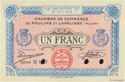 1 Franc Spécimen FRANCE Regionalismus und verschiedenen Moulins et Lapalisse 1916 JP.086.06 VZ+