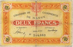 2 Francs FRANCE regionalism and miscellaneous Nancy 1921 JP.087.52 G