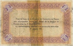 2 Francs FRANCE regionalismo y varios Nancy 1921 JP.087.52 RC+