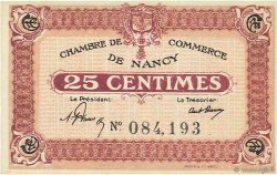 25 Centimes FRANCE regionalism and miscellaneous Nancy 1918 JP.087.56 UNC-
