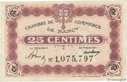 25 Centimes FRANCE regionalism and various Nancy 1918 JP.087.57 VF