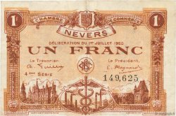1 Franc FRANCE regionalismo y varios Nevers 1920 JP.090.19