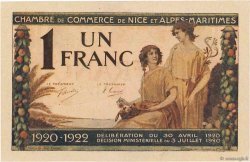 1 Franc FRANCE regionalism and various Nice 1920 JP.091.11 XF