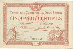 50 Centimes FRANCE régionalisme et divers Niort 1915 JP.093.01 TTB+