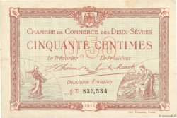 50 Centimes FRANCE régionalisme et divers Niort 1916 JP.093.06 TB