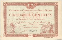 50 Centimes FRANCE regionalismo y varios Niort 1916 JP.093.06 MBC