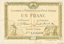 1 Franc FRANCE regionalismo y varios Niort 1916 JP.093.08 BC