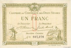 1 Franc FRANCE regionalism and various Niort 1916 JP.093.08 XF+
