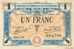 1 Franc FRANCE regionalism and miscellaneous Niort 1920 JP.093.11 F