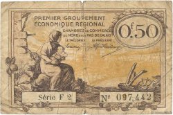 50 Centimes FRANCE Regionalismus und verschiedenen Nord et Pas-De-Calais 1918 JP.094.04 fS
