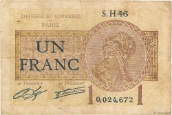 1 Franc FRANCE regionalismo y varios Paris 1920 JP.097.23 BC