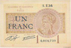 1 Franc FRANCE regionalism and various Paris 1920 JP.097.23 XF+