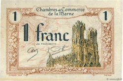 1 Franc FRANCE Regionalismus und verschiedenen Chalons, Reims, Épernay 1922 JP.043.02 fVZ