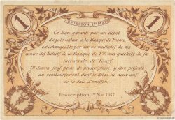 1 Franc FRANCE Regionalismus und verschiedenen Tours 1915 JP.123.01 SS