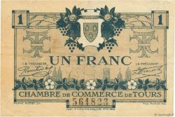 1 Franc FRANCE regionalism and miscellaneous Tours 1920 JP.123.04 VF-