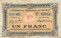 1 Franc FRANCE regionalism and miscellaneous Troyes 1918 JP.124.12