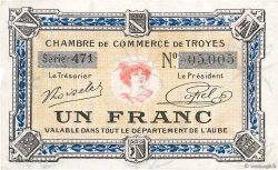 1 Franc FRANCE regionalism and miscellaneous Troyes 1918 JP.124.14