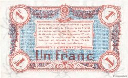 1 Franc FRANCE regionalism and miscellaneous Troyes 1918 JP.124.14 UNC-