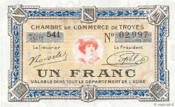 1 Franc FRANCE Regionalismus und verschiedenen Troyes 1918 JP.124.14 ST