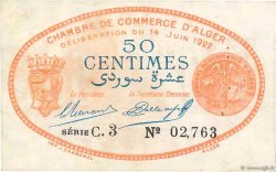 50 Centimes FRANCE regionalism and various Alger 1922 JP.137.23 VF